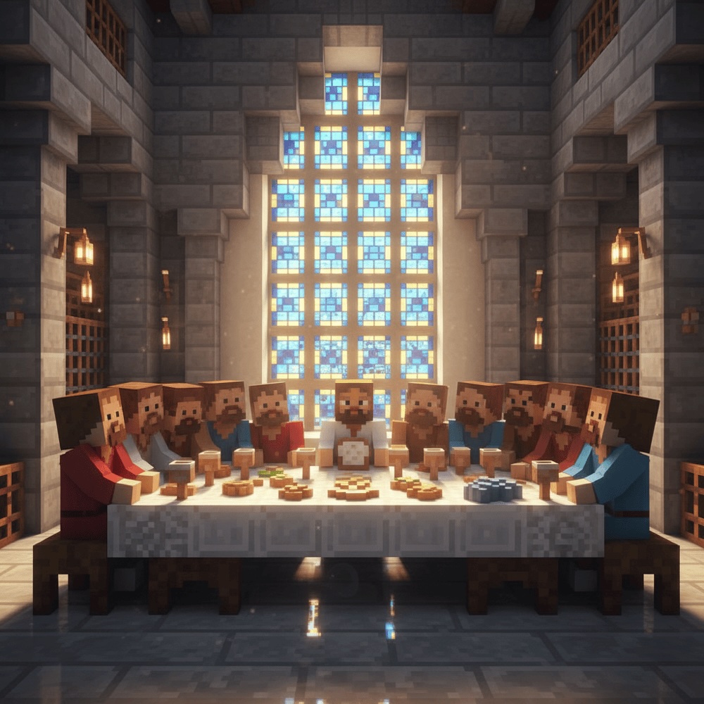 Minecraft Version of the Last Supper